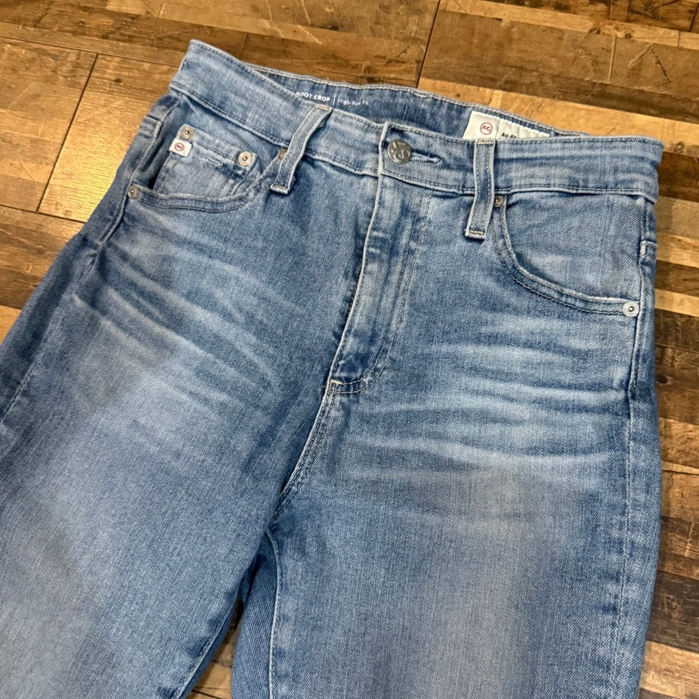 AG ED Denim Womens 27 Jeans High Rise Crop Boot Cut‎ Ripped Distressed